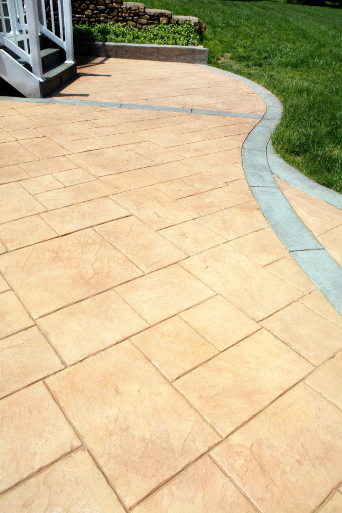 stamped concrete patio